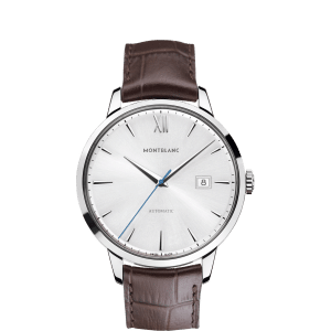 Montblanc Heritage Spirit Date Automatic 41 mm 111580, quadrante argentato, vista frontale