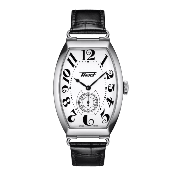 Tissot Heritage Porto Mechanical T128.505.16.012.00, cassa tonneau e quadrante bianco a numeri arabi, vista frontale